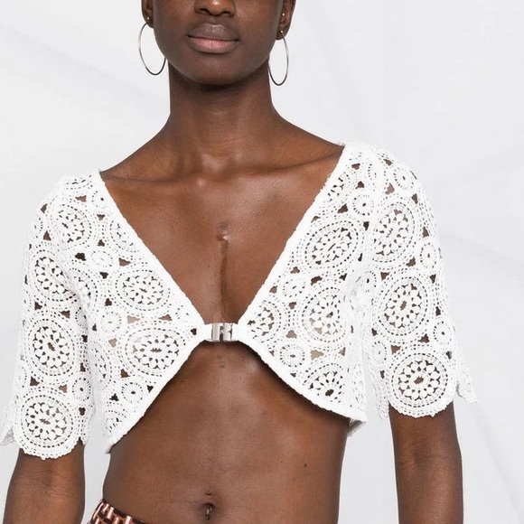 NWT Rotate Birger Christensen Milandran Crochet Top (XS) - Picture 3 of 3